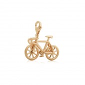 Bicycle Charm in Sterling Silver with a Yellow Gold Plate