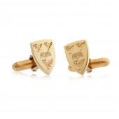 Solid sterling silver cufflinks with an 18ct yellow gold plate.