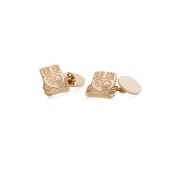 9ct Yellow Gold Cufflinks, Chain Linked