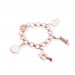 Charm Bracelet in Sterling Silver with a Rose Gold Plate