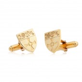 Solid sterling silver cufflinks with an 18ct yellow gold plate.