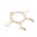 Charm Bracelet in Sterling Silver with a Yellow Gold Plate
