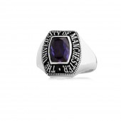 Silver | Antique Finish | Amethyst
