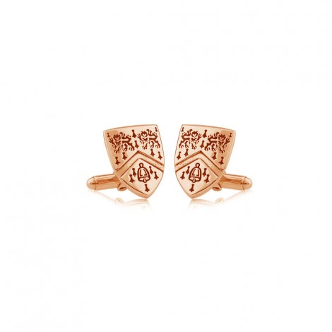 Shield Cufflinks in Rose Gold, T-Bar