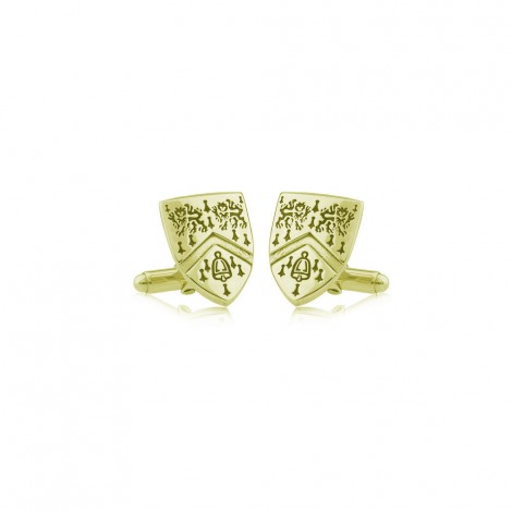 Shield Cufflinks in Yellow Gold, T-Bar