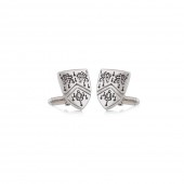 Shield Cufflinks in Silver, T-Bar