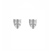 Shield Cufflinks in White Gold, T-Bar