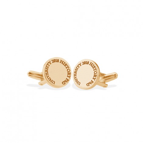 Circle Cufflinks in Gold Vermeil