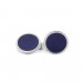 Lapis Circle Cufflinks