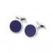 Lapis Circle Cufflinks